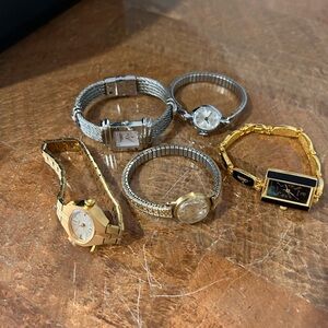 Elegant Gold and Silver Watch Set